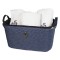 HALATLI LACİVERT HAVLU SEPETİ 57x38x30cm