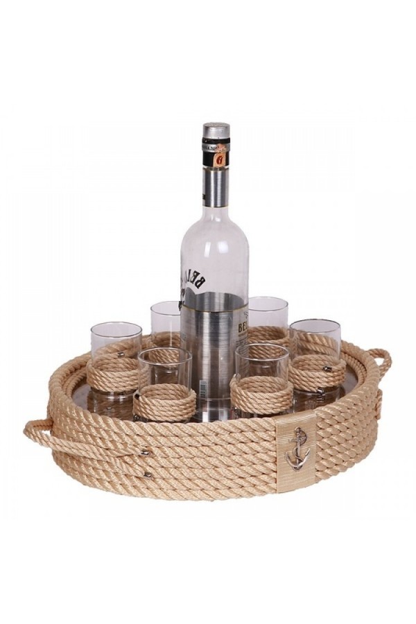 HALATLI BEJ RAKI BARDAKLI TEPSİ 38x31x14cm