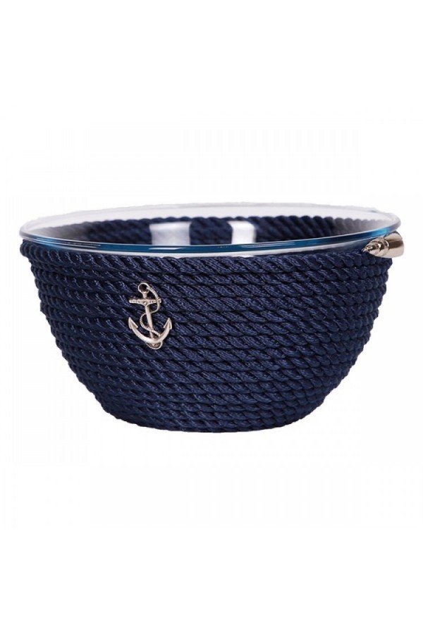 HALATLI BORCAMLI KASELİ LACİVERT SALATA KASESİ 29x29x14cm