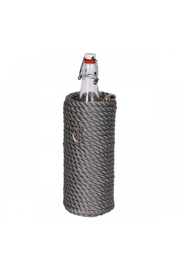 HALATLI GRİ ŞİŞE KILIFI 11Çapx27cm