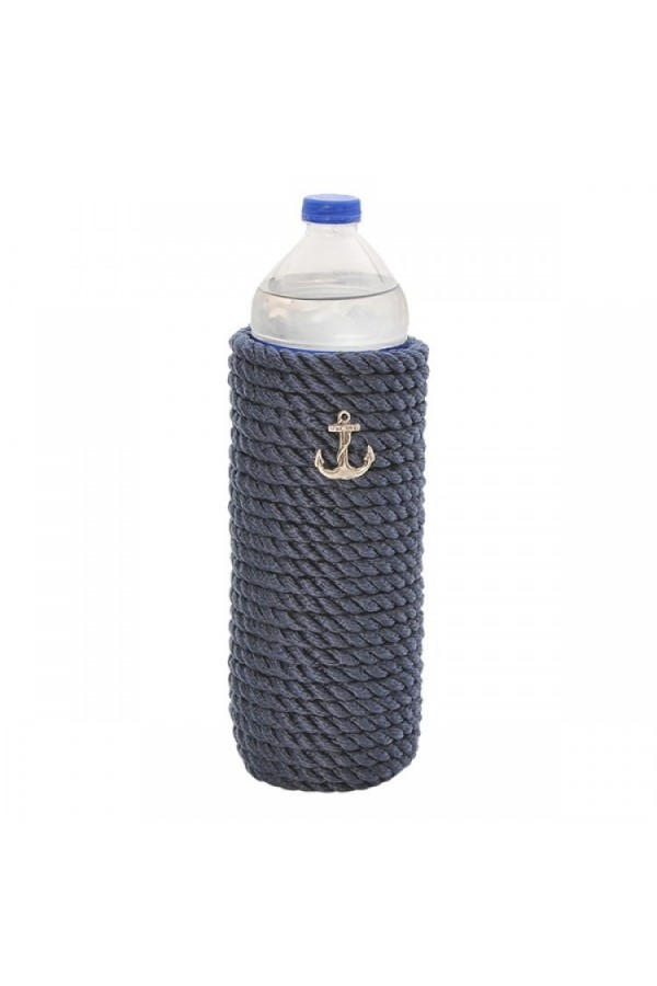 HALATLI LACİVERT ŞİŞE KILIFI 11Çapx27cm