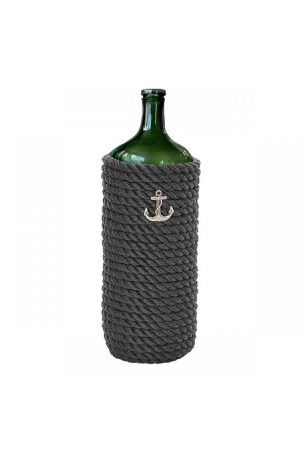 HALATLI SİYAH ŞİŞE KILIFI 11Çapx27cm