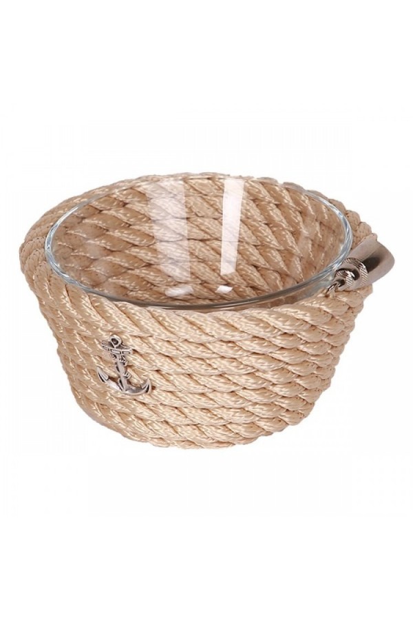 HALATLI CAM KASELİ BEJ ÇEREZLİK 14Çapx8cm