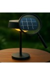 USB ŞARJ EDİLEBİLİR SOLAR GÜNEŞ ENERJİLİ MASA LAMBASI SİYAH
