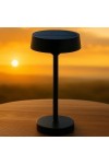 USB ŞARJ EDİLEBİLİR SOLAR GÜNEŞ ENERJİLİ MASA LAMBASI SİYAH