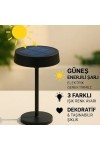 USB ŞARJ EDİLEBİLİR SOLAR GÜNEŞ ENERJİLİ MASA LAMBASI SİYAH