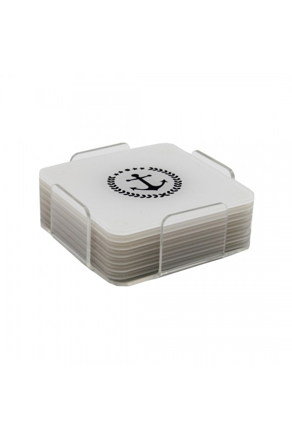 ÇAPA DESENLİ BARDAK ALTLIĞI SETİ 